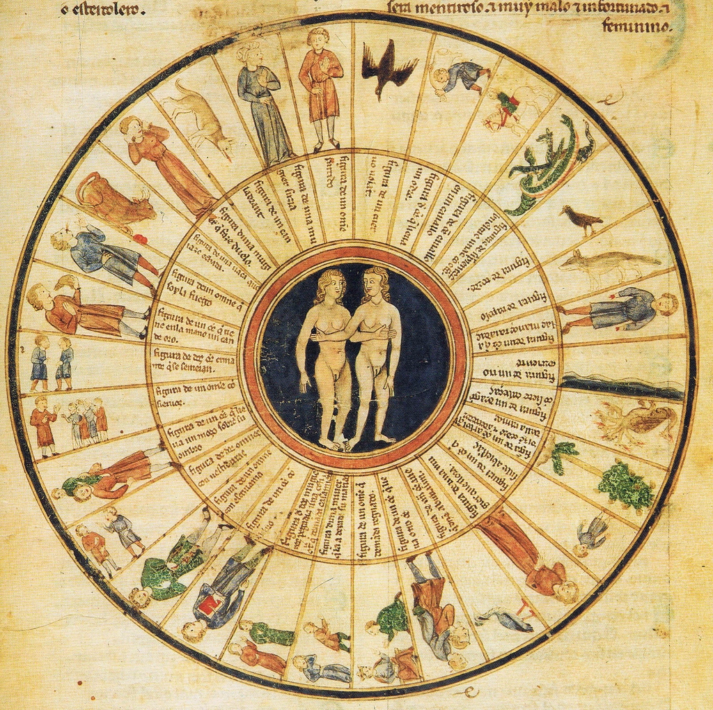 Illustration medieval Spanish language astrology